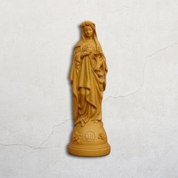 Statuette Mary med blomster