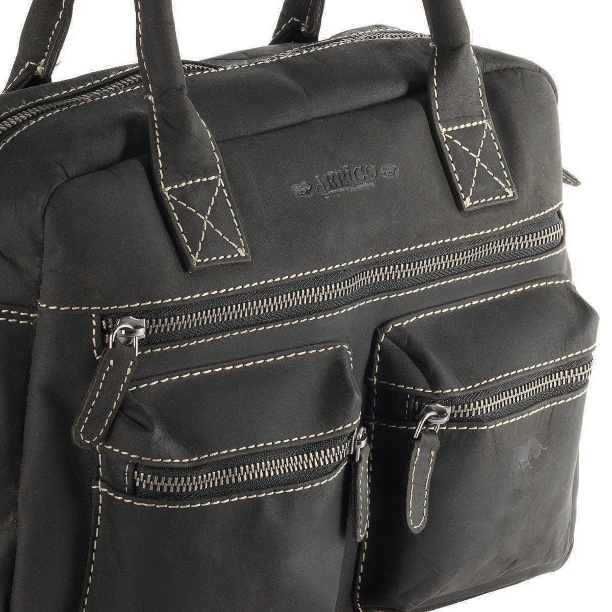 Sac Femme En Cuir De Buffle En 3 Couleurs Avec Bandoulière Et Anses - Taille Moyenne