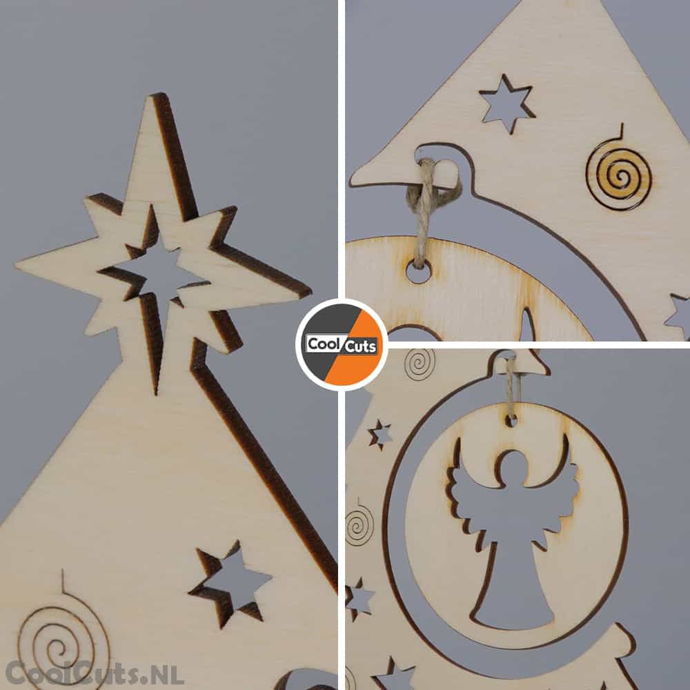 CoolCuts Wooden Christmas tree 22cm