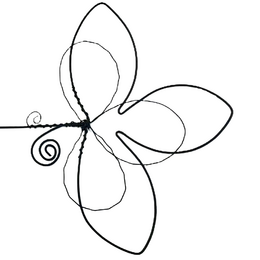 Fleur de Lys - "Love" - ​​Wire wall decoration