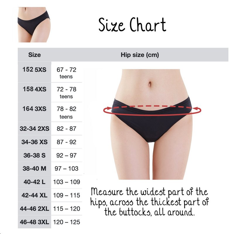 Bamboozy Menstrual Underwear Style 1 Basic Jasmine