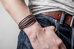 Leather bracelet "Braid"