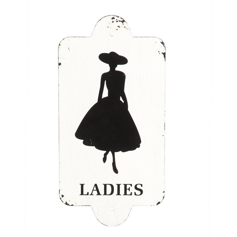 Metal picture - Ladies 28x14cm