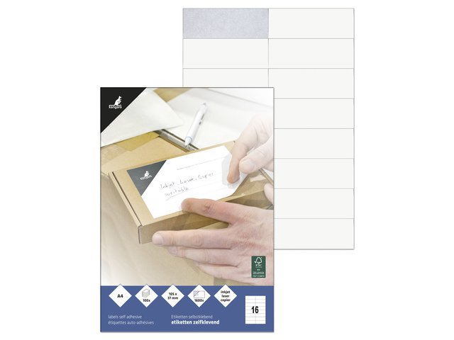 Etiqueta ILK Kangaro 105x37mm doos 100 vel 16 etiquetas por vel