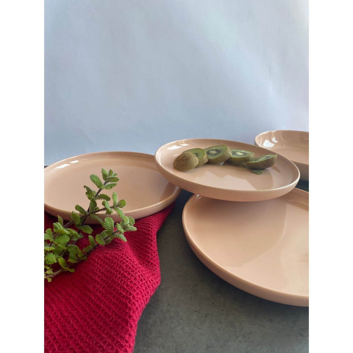 Elements Pink Salmon Dessert Plate