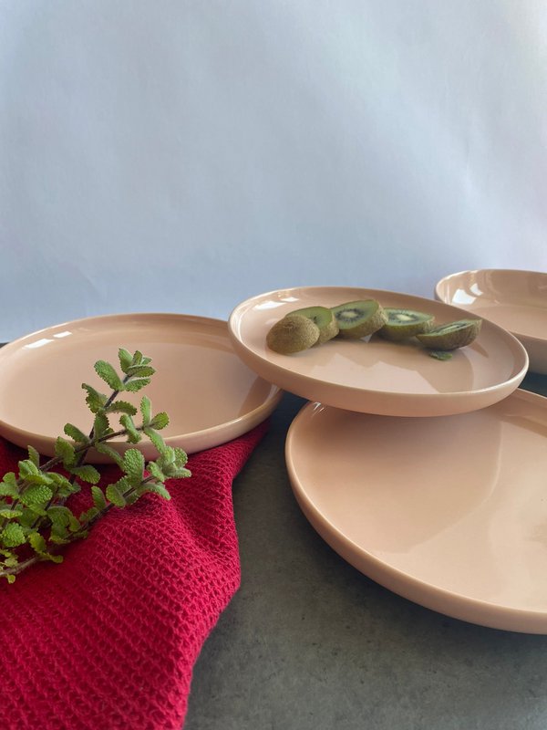 Elements Pink Salmon Dessert Plate