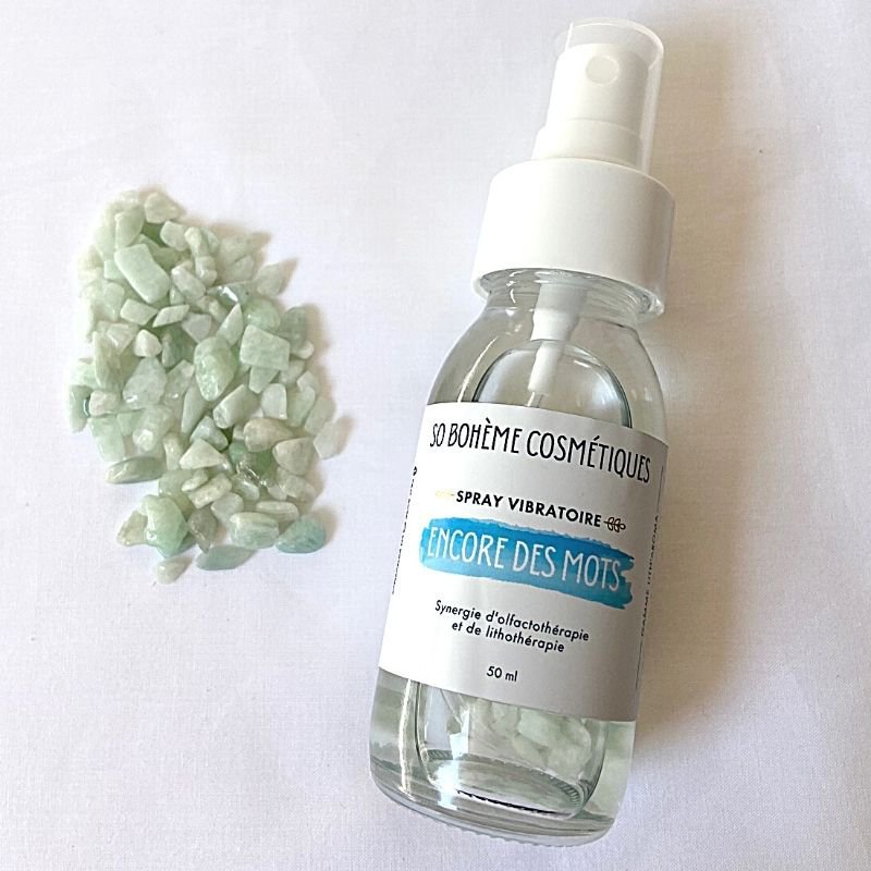 Vibratory spray More words and Amazonite