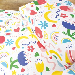 Inpakpapier Bloemen, Fruit & Fun