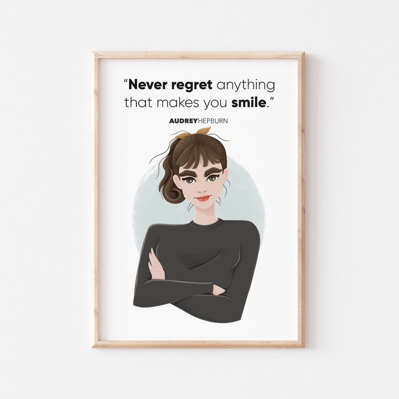 Audrey Hepburn - Cotizaciones Lámina (A4)