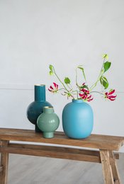 Vase Metal Small Sea Green 18x24cm