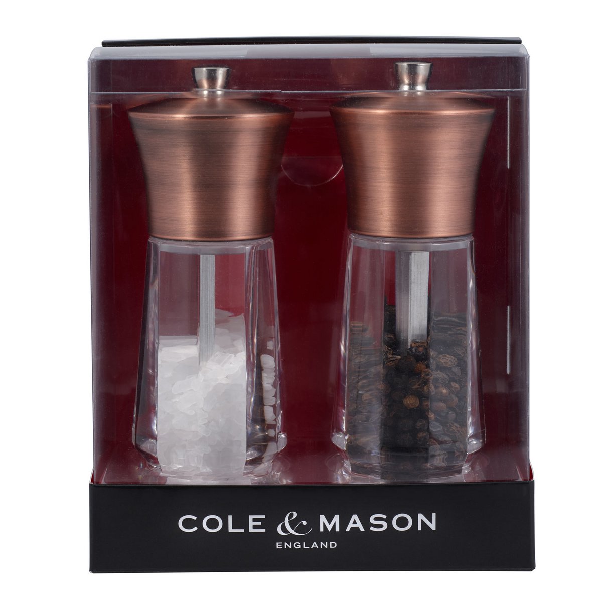 Precision+ Exford Antique Brass Pepper and Salt Mill Set 16,5cm