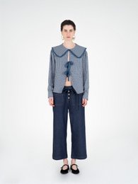 Mystic bluse med tartan print
