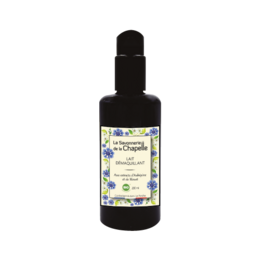 Aubépine cleansing milk, a gentle makeup remover with natural ingredients like hawthorn and chamomile, suitable for all skin types.