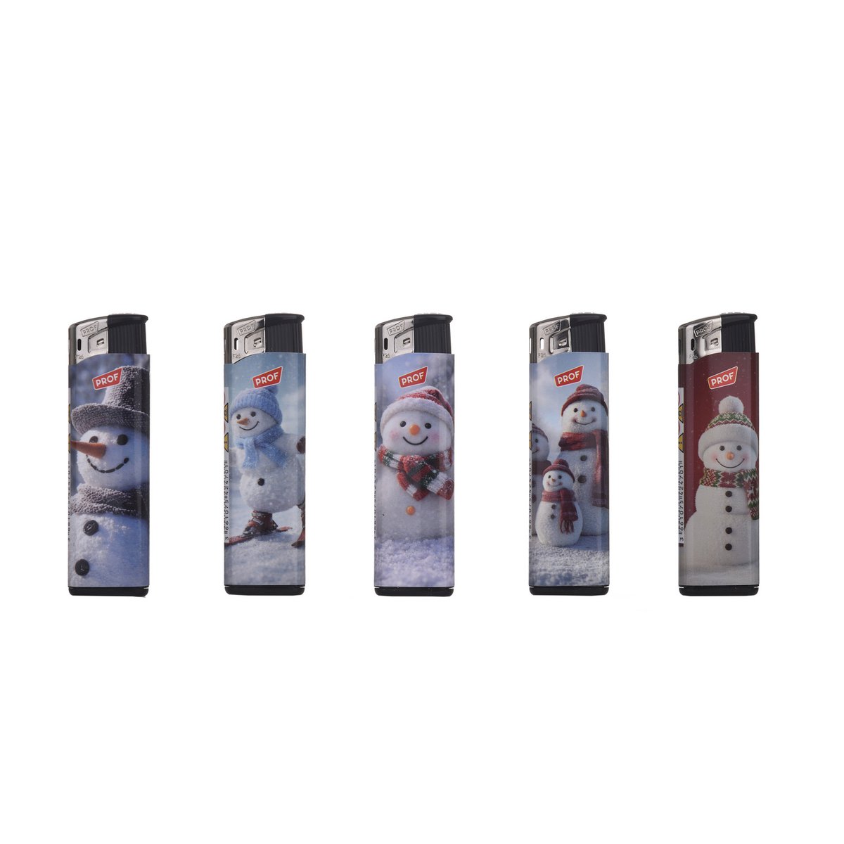 PROF Fix Flame Electronic Lighter Snowmen Pattern