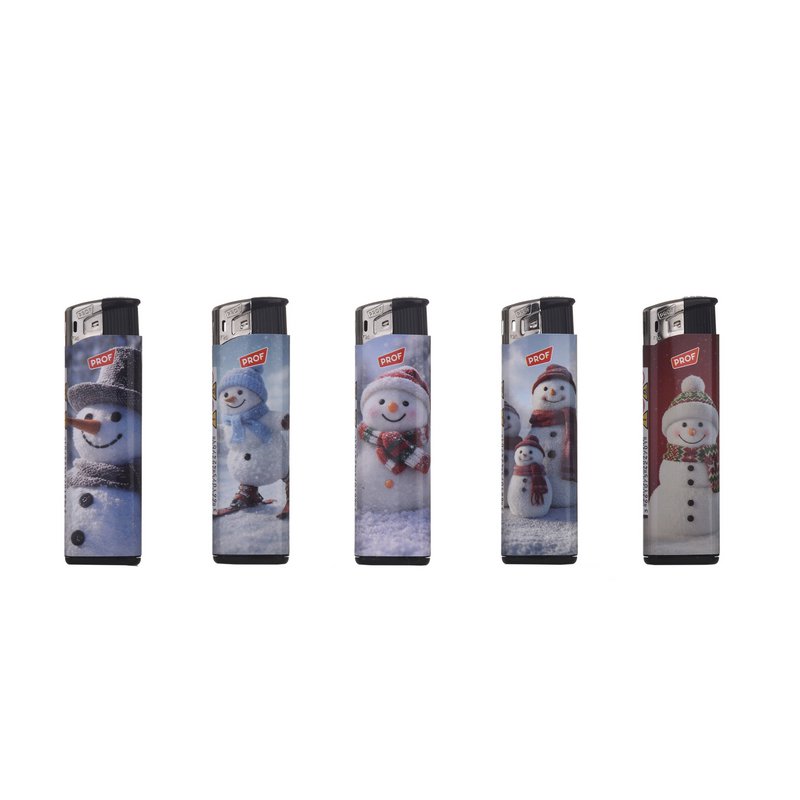 PROF Fix Flame Electronic Lighter Snowmen Pattern