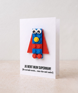 Superman-briefkaart – Bouwsteen LEGO