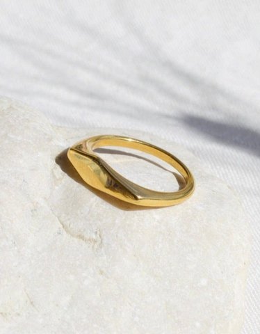 Alonzo – Edgy flacher Goldring