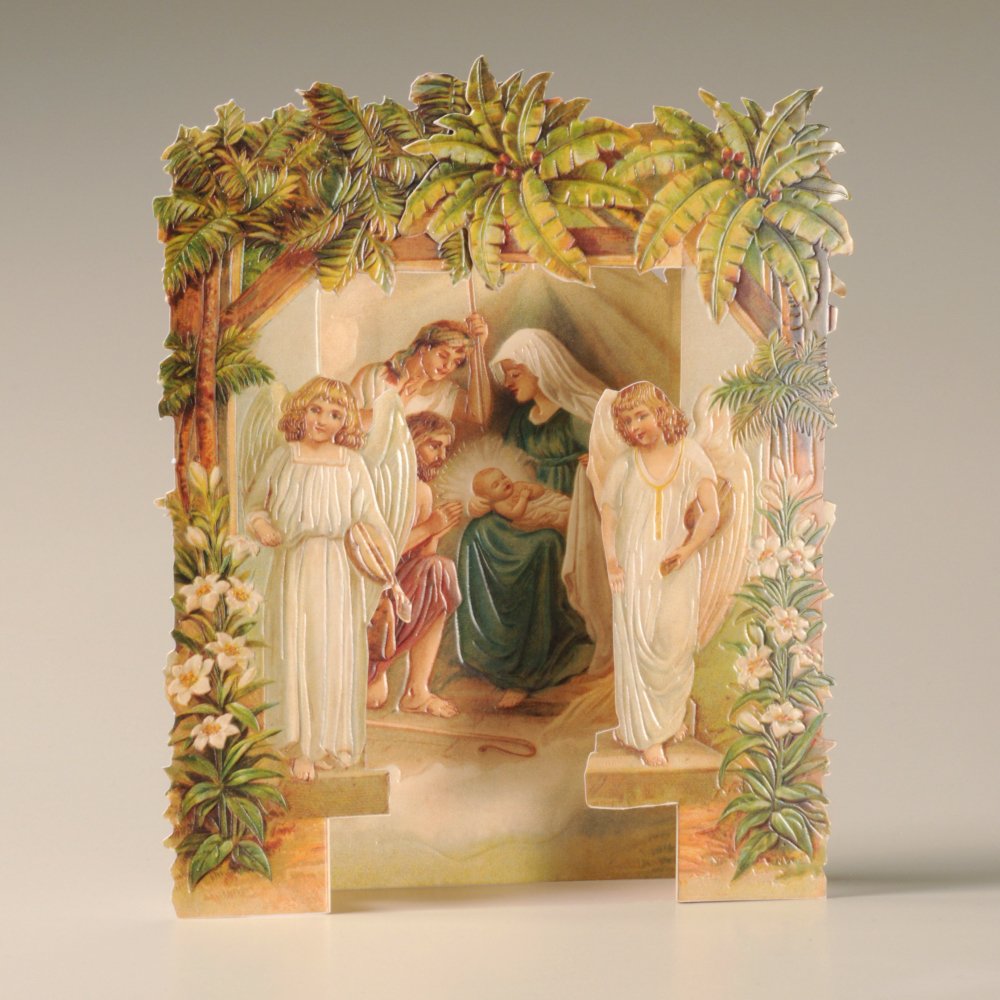 Mamelok NDC11490 Kerstkaart met palmbomen en engelen