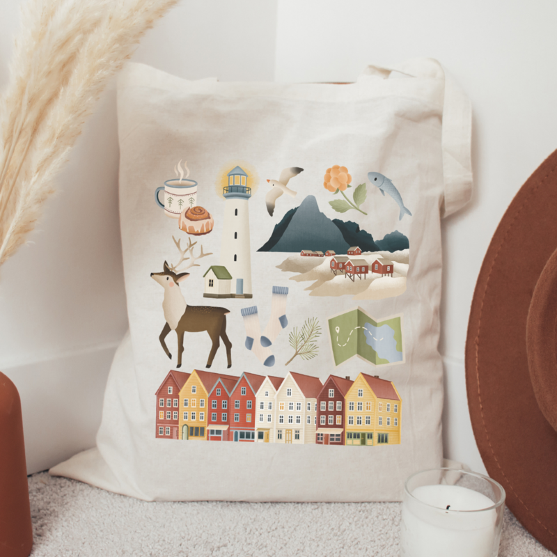 BASSE DEL PROPRIETÀ Norvegia Viaggia Lofoten - Baglie di iuta Fiordi Scandinavia - Case scandinave