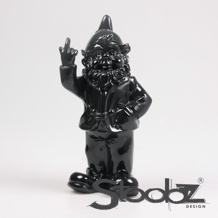 Stoobz Design Gnomo F*ck You Negro | 16x12x32cm