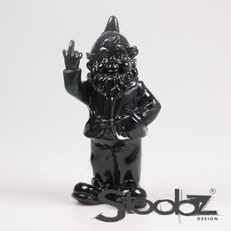 Stoobz Design Gnome F*ck You Black | 16x12x32 cm