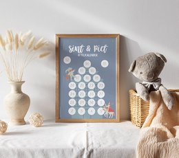  A countdown calendar for toilet training boys, featuring a cute giraffe design. The calendar has numbered circles to track progress, making it a helpful tool for parents during this important developmental stage.