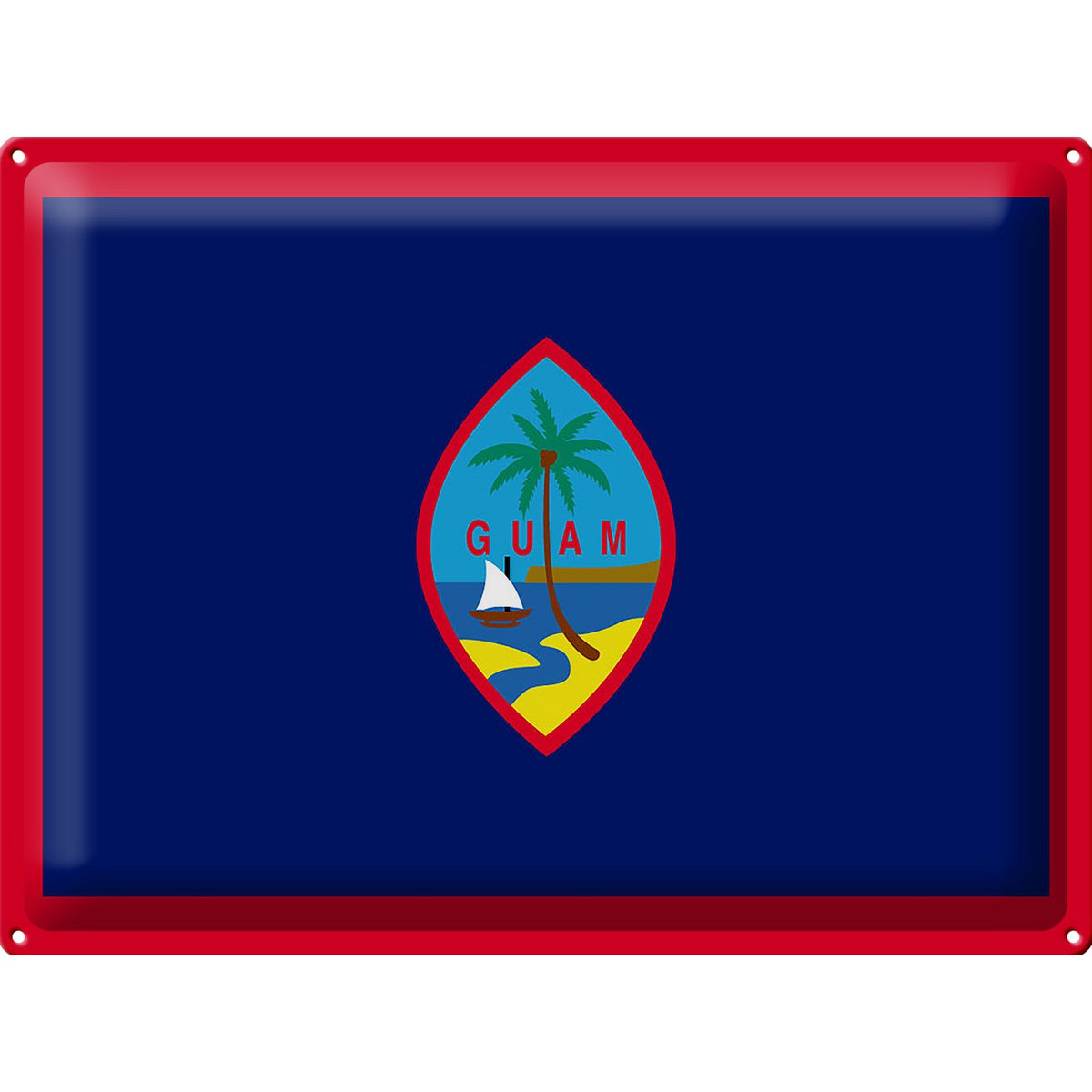 Tin Sign Flag of Guam 40x30cm Flag of Guam