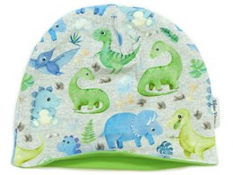 Chapeau Little Kings bonnet enfant garçon modèle Little Dino, citron