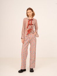 Pop rood gestreept shirt