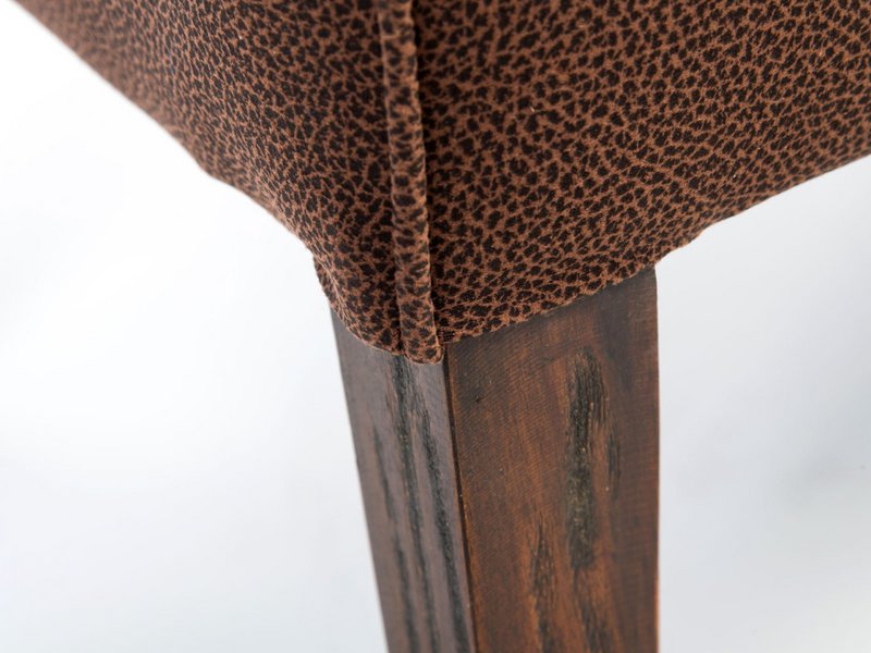 Rattan chair upholstered chair dining chair chairs Antonio upholstery suede look prairie brown