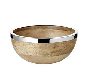Grace bowl (Ø 20 cm), mango wood with stainless steel rim