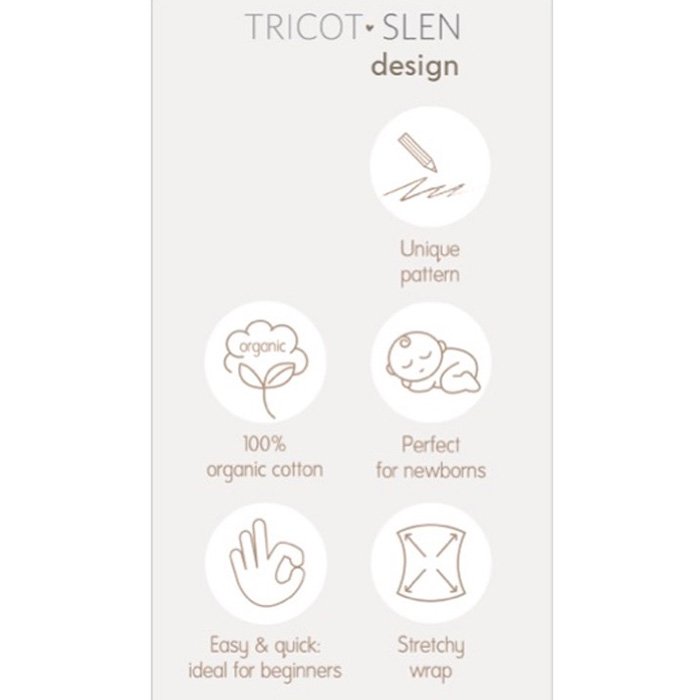 Trageband Baby bis 15 kg 0-3 Jahre elastische Bio-Baumwolle 100 % Tricot Slen Organic