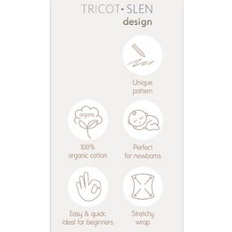 Babywearing Band Baby up to 15 kg 0-3 years Elastic Organic Cotton 100% Tricot Slen Organic