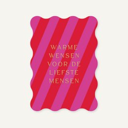 Kort varme ønsker | guldfolie