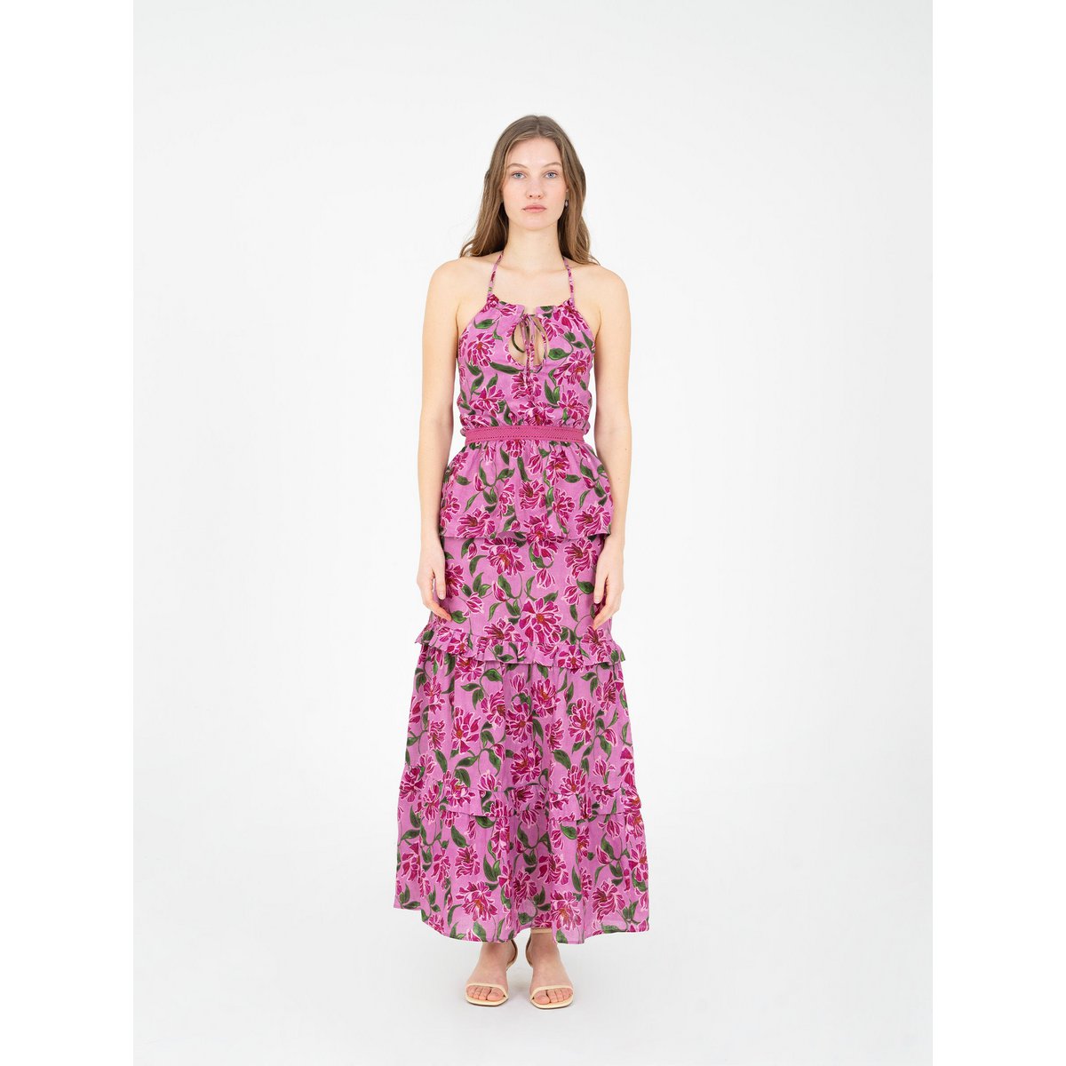 Dualia Lila top met bloemenprint
