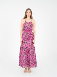Dualia Lila top met bloemenprint
