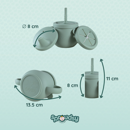 Vaso de práctica para bebé con pajita – Teddy Bear