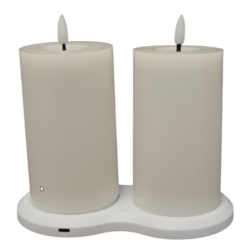 BOUGIE RECHARGEABLE 1PC BLANCHE