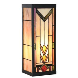 Tiffany væglampe 14x16x40 cm beige glas