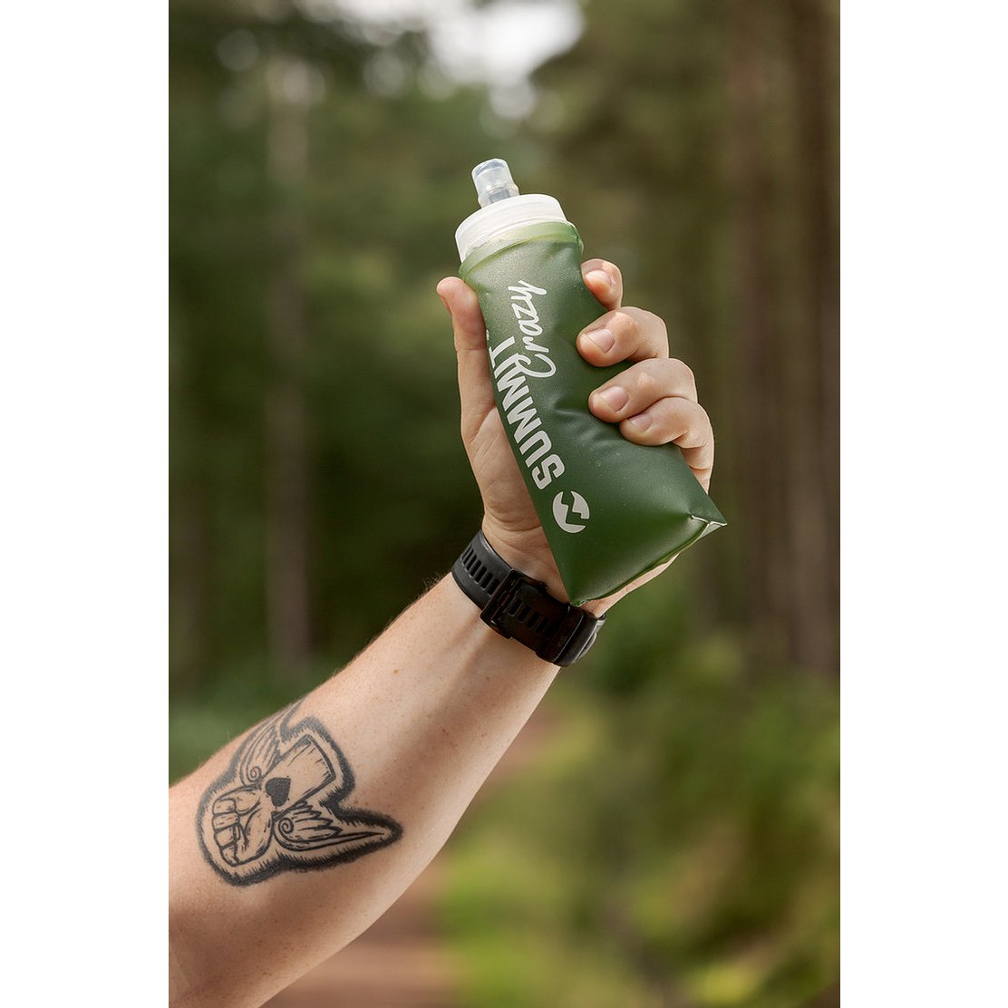 Wide Neck Soft Flask - Water bottle - Green