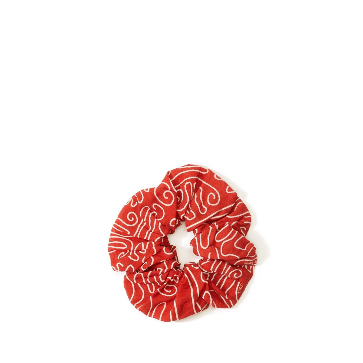 Red Abstract Print Scrunchie