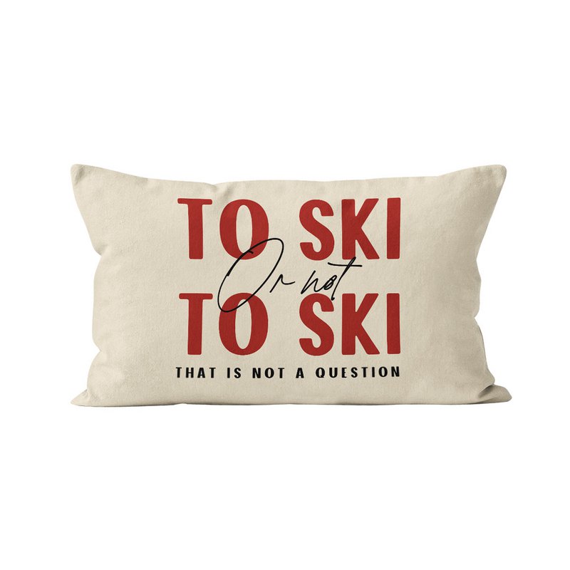 Velvet ski mountain decoration cushion