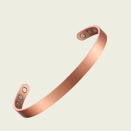 Koperen gezondheids-klemarmband met 8 magneten – 14 cm