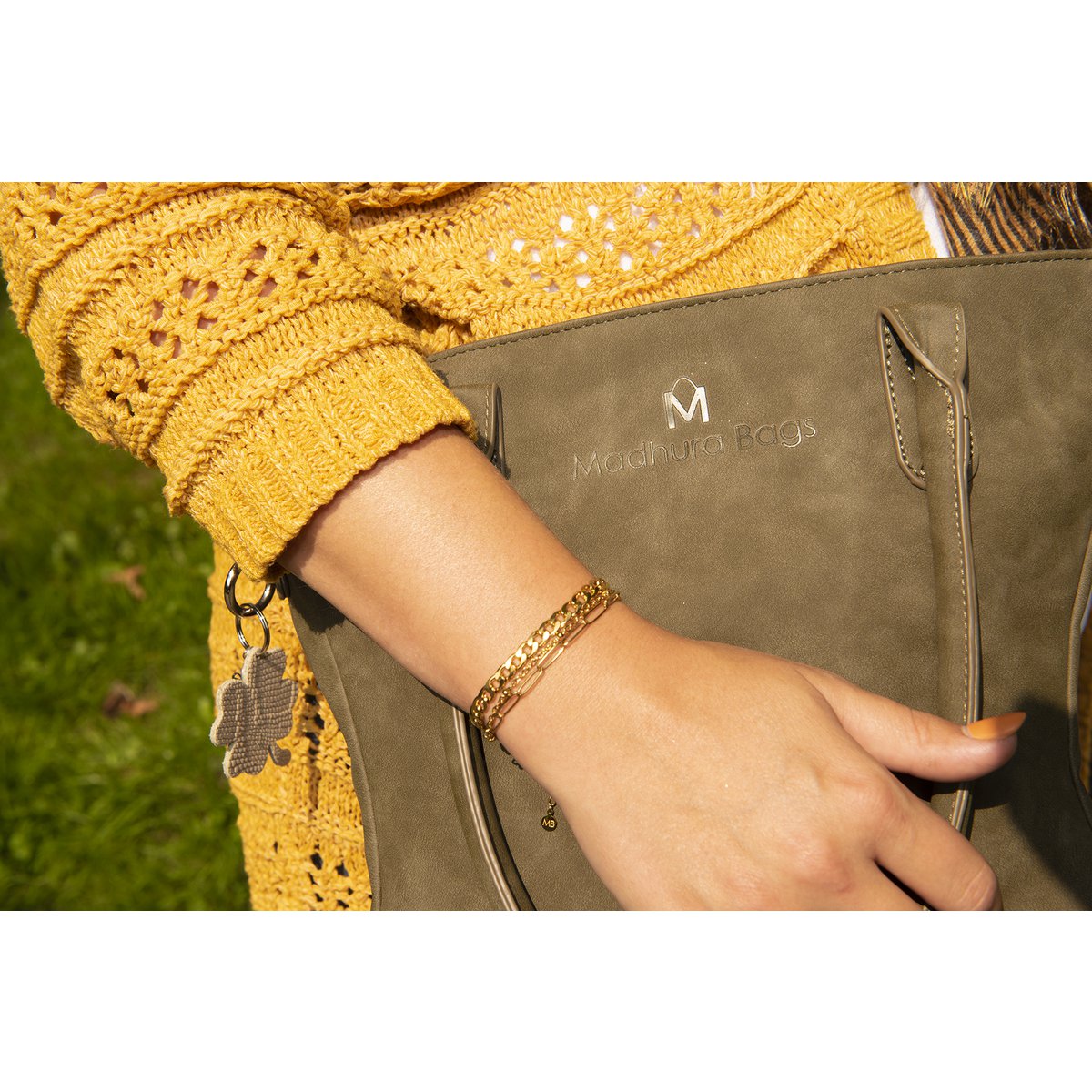 Hand/shoulder bag dark green