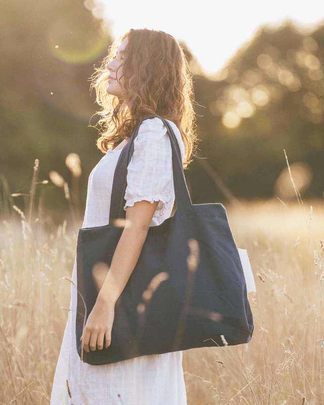 Rima Canvas -Tasche - dunkler Denim