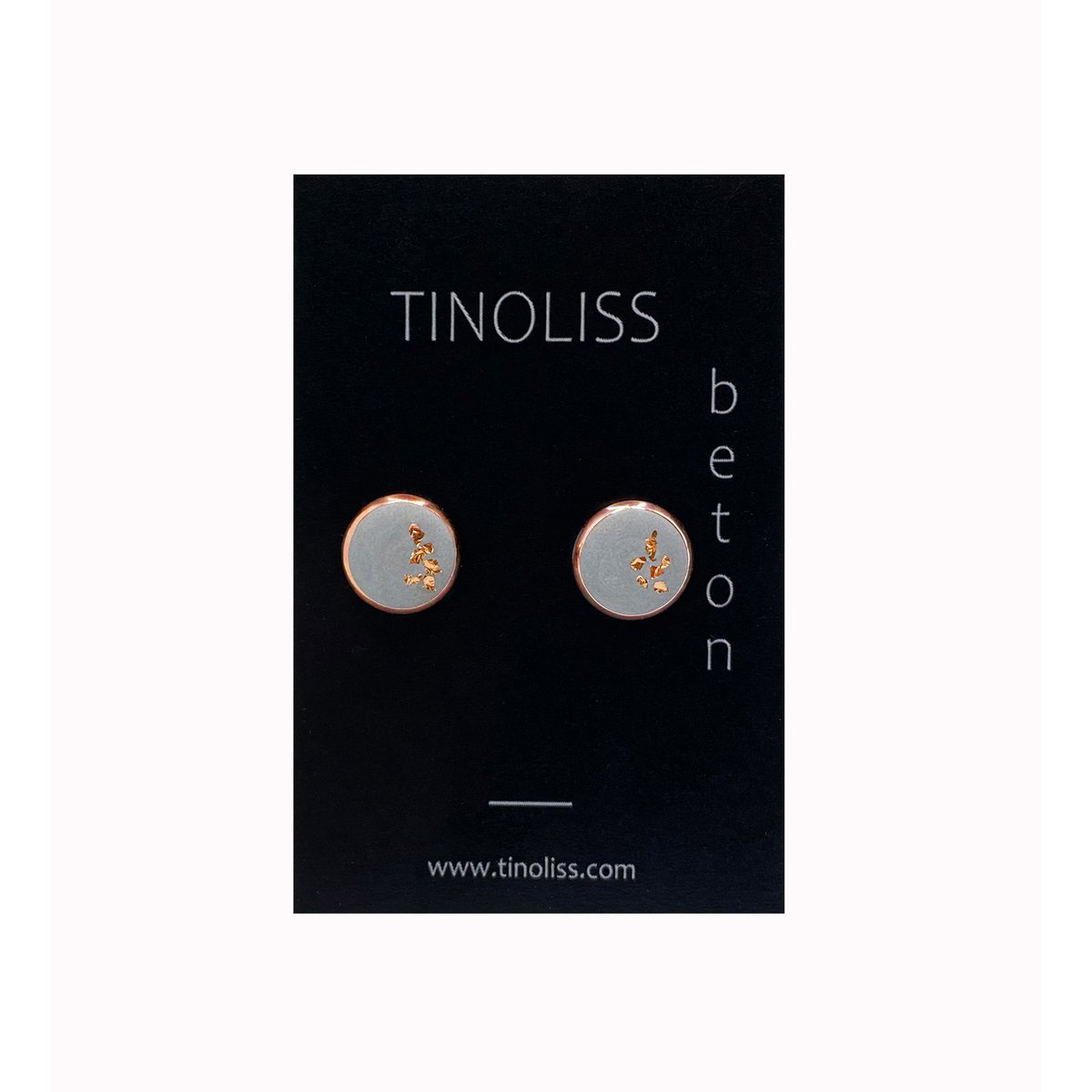 Concrete ear studs // Rosé Gray | 0.8