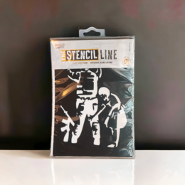 Banksy's Graffiti Stencil - Pige med soldat