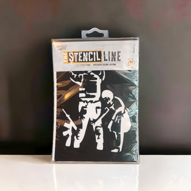 Banksy's Graffiti Stencil - Pige med soldat