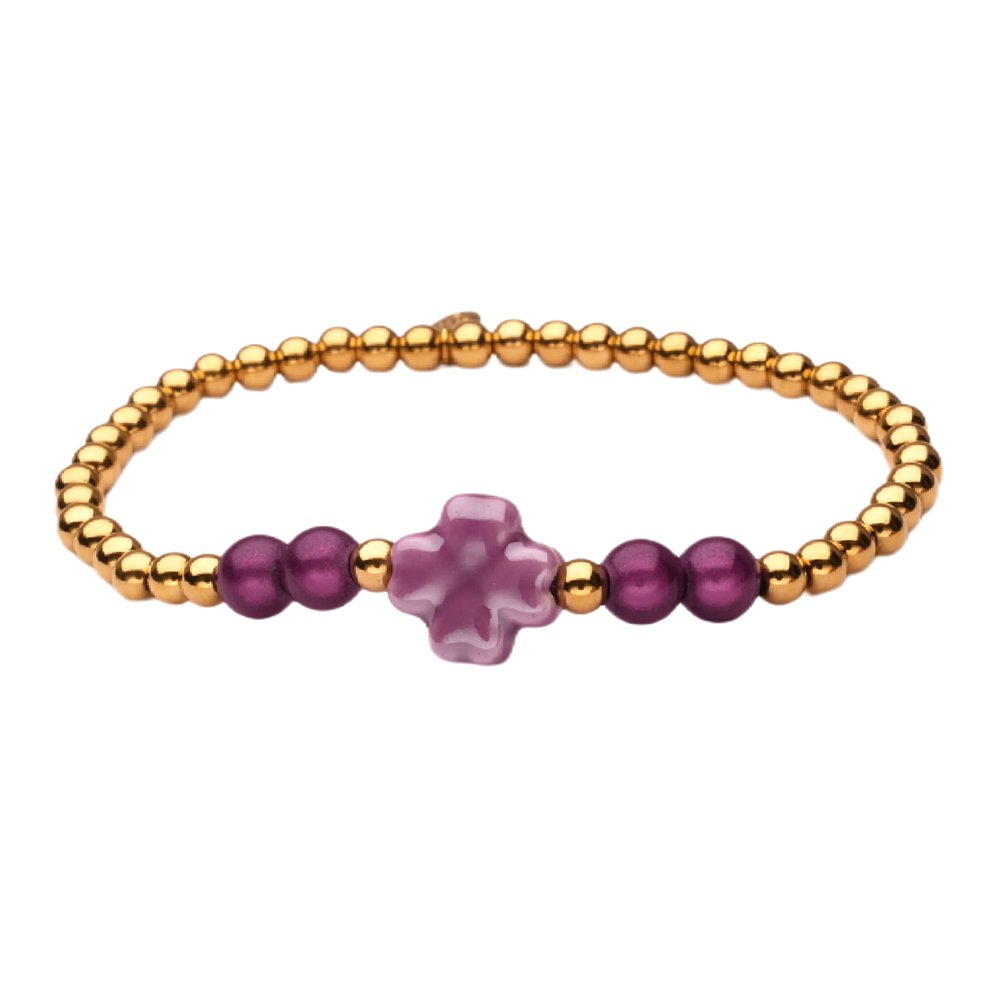 Estaca para brazalete LizzyMae - oro + claver morado