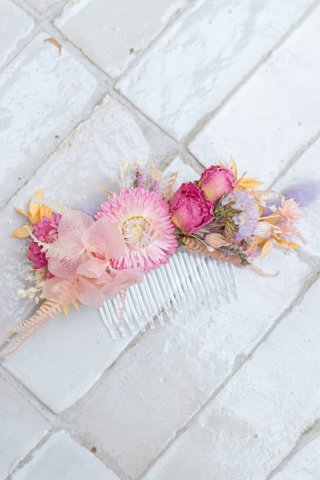 Flower hair comb, div. color options